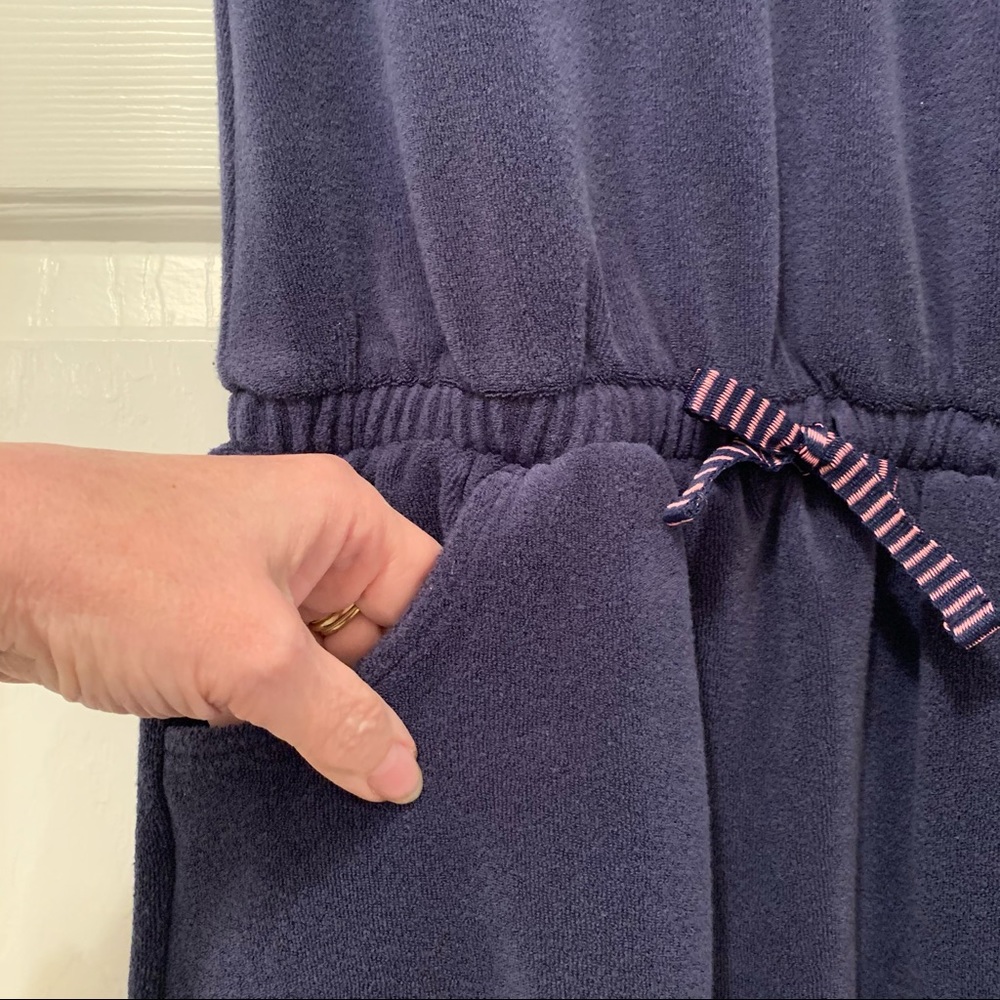 Cat & Jack Terry Cloth Navy Blue Dress-Size 10/12 - Picture 4 of 8